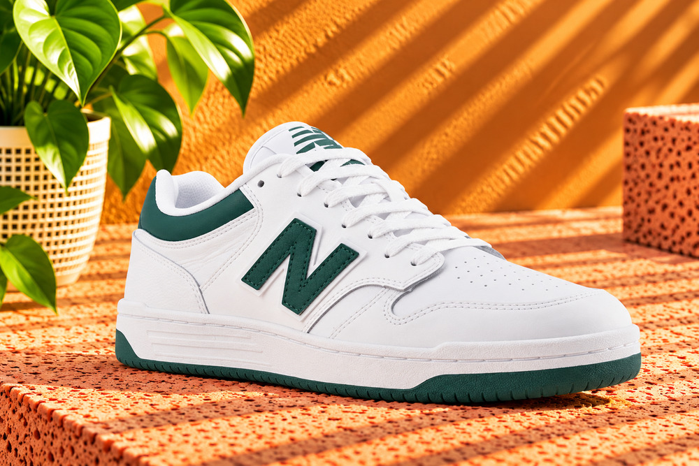 NWT New Balance 480 Sneakers White Nightwatch Green US 5.5